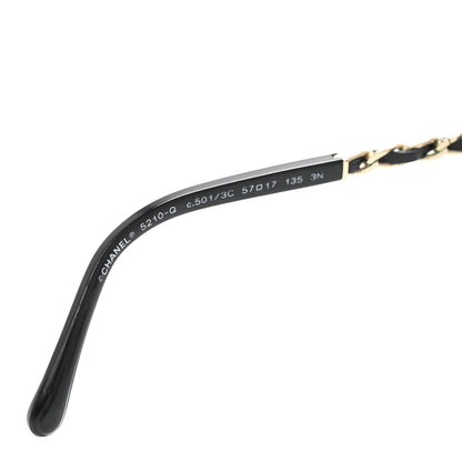 Chanel Acetate Lambskin Chain Square Sunglasses 5210-Q Black 5 of 8
