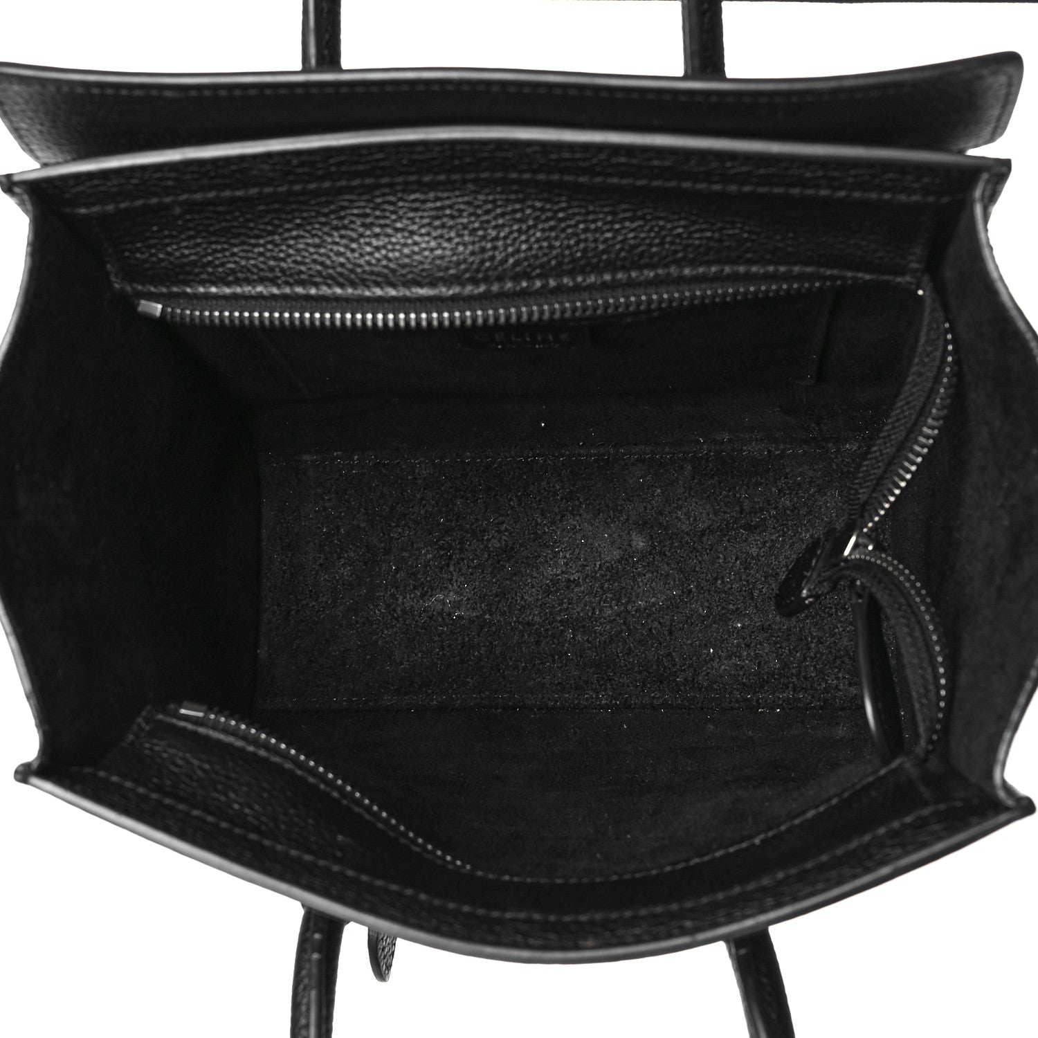 Celine Drummed Calfskin Nano Luggage Black 4 of 16