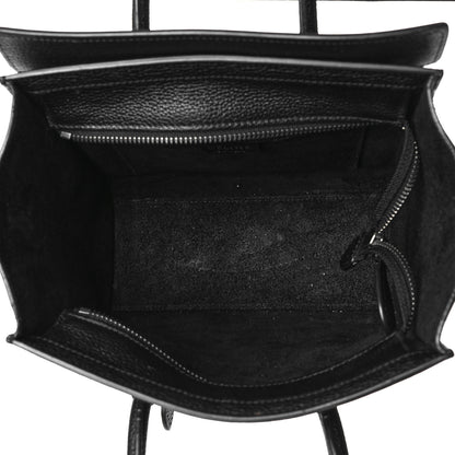 Celine Drummed Calfskin Nano Luggage Black 4 of 16
