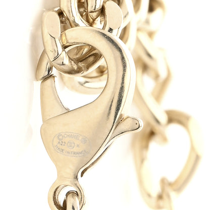 Chanel Pearl Crystal Baguette CC Short Necklace Gold 4 of 6