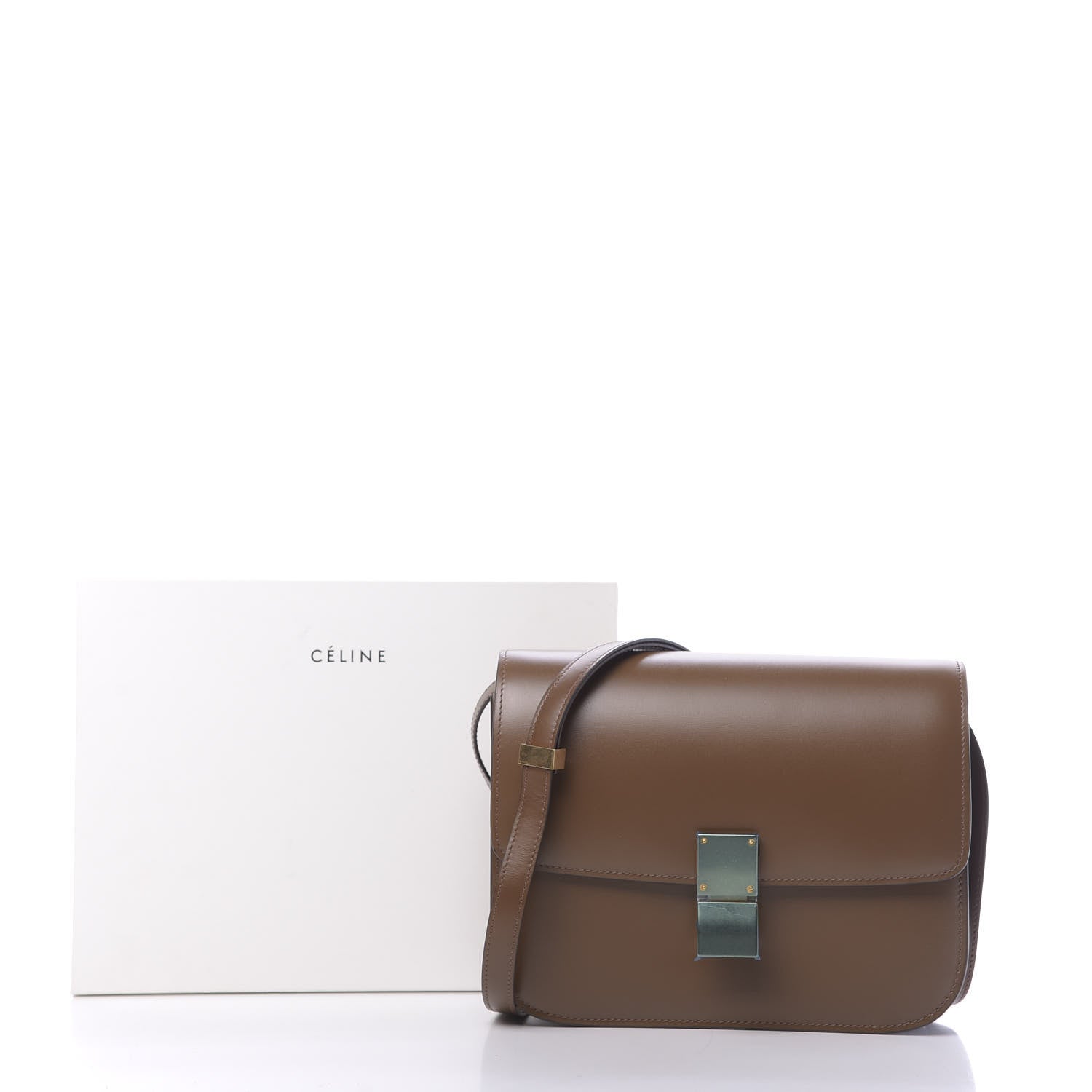 Celine Box Calfskin Medium Classic Box Flap Bag Camel 11 of 11