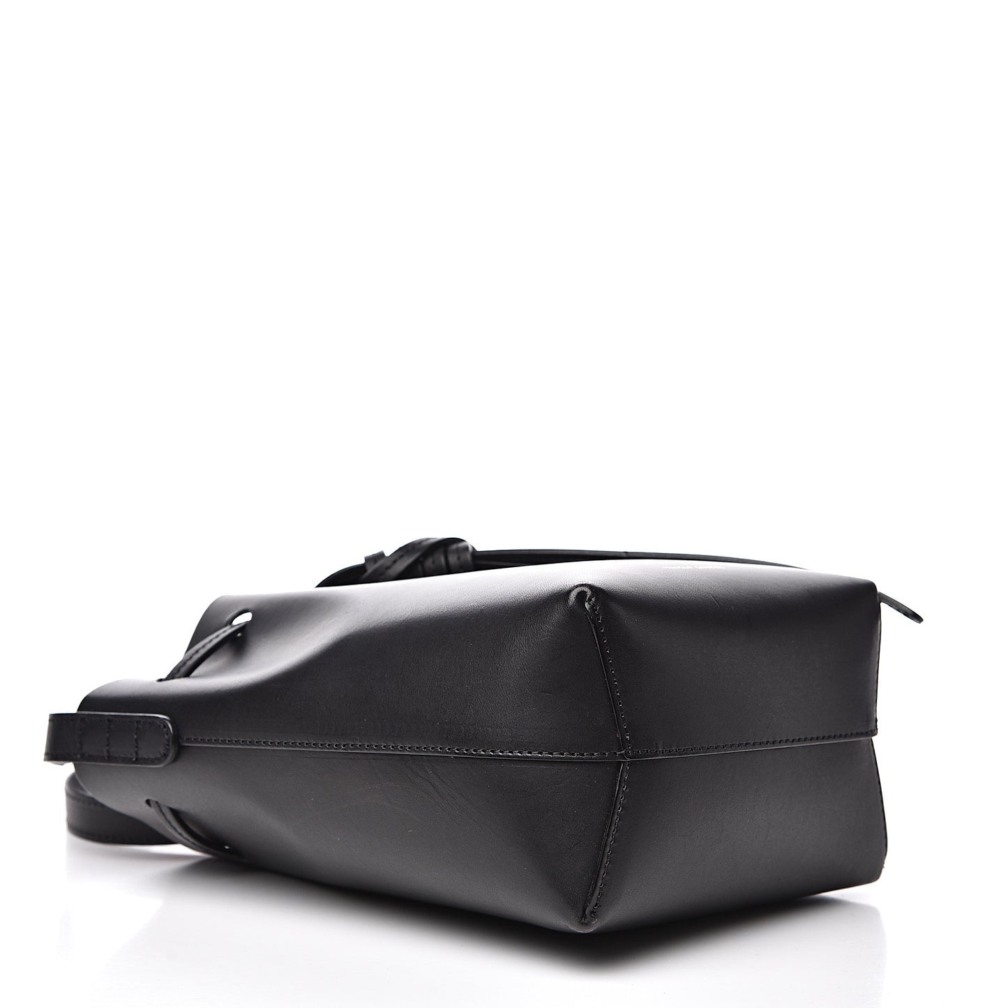 Vegetable Tanned Mini Mini Bucket Bag Black Flamma