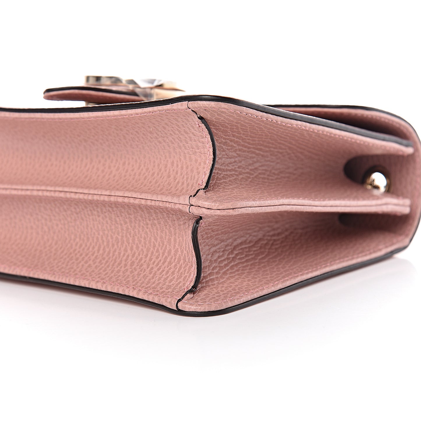 Dollar Calfskin Small Interlocking G Shoulder Bag Soft Pink