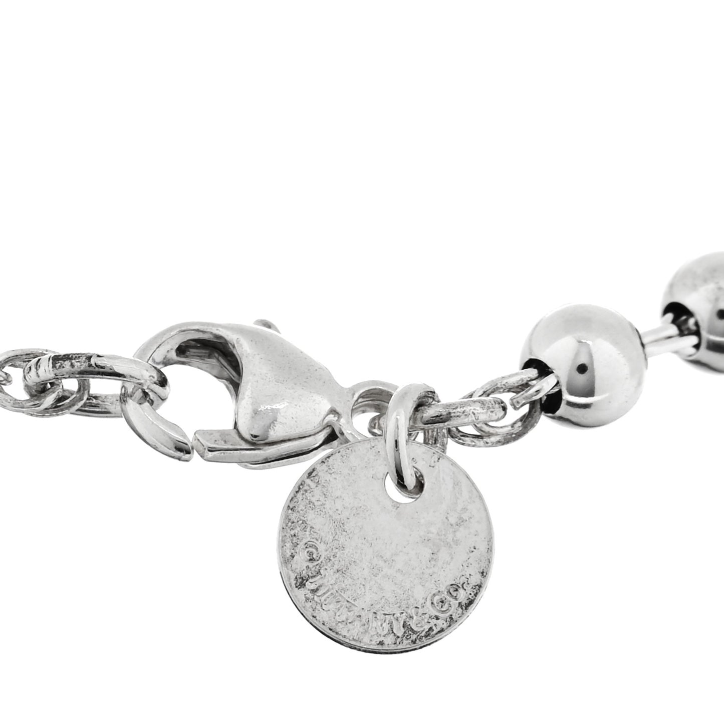 Sterling Silver 4mm Return To Tiffany Heart Tag Bead Bracelet