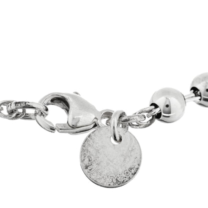 Tiffany Sterling Silver 4mm Return To Tiffany Heart Tag Bead Bracelet 3 of 3