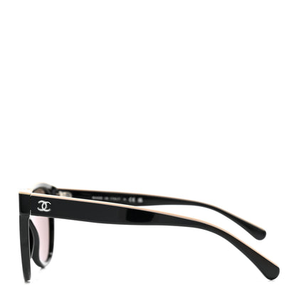 Chanel Acetate CC Butterfly Sunglasses 5414 Black Beige 3 of 9