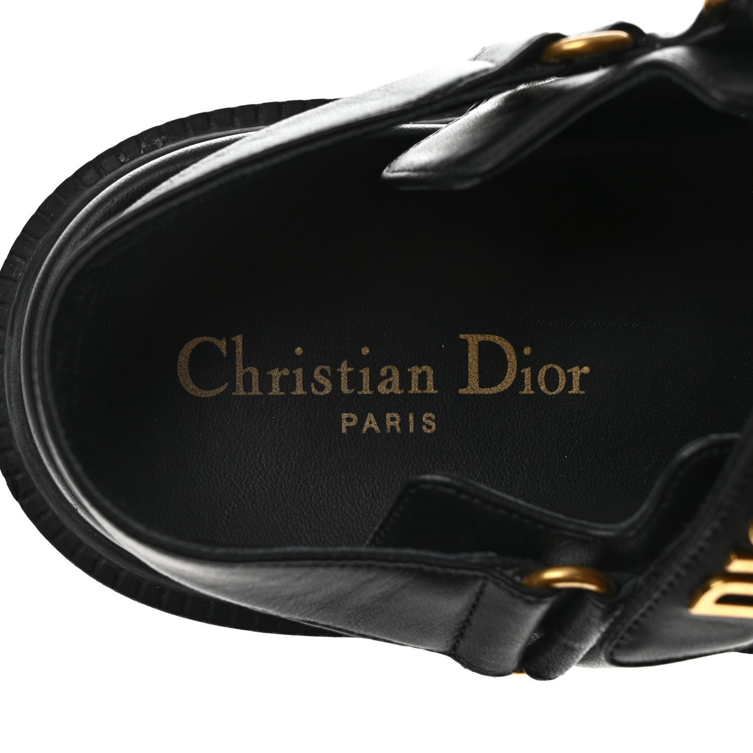 Christian Dior Lambskin Dioract 10mm Sandals 38 Black 7 of 8