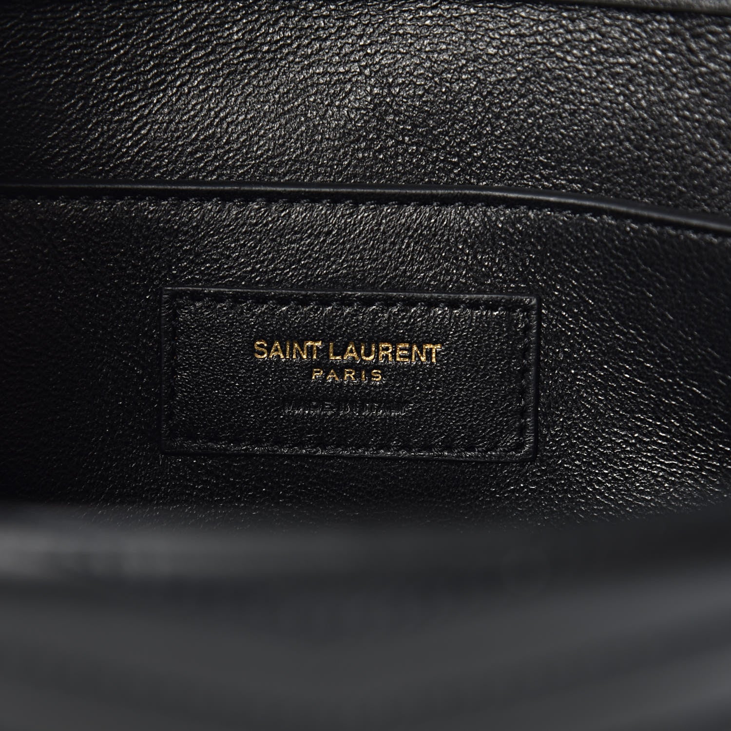Saint Laurent Lambskin Matelasse Chevron Monogram Medium Sulpice Bag Black 7 of 18
