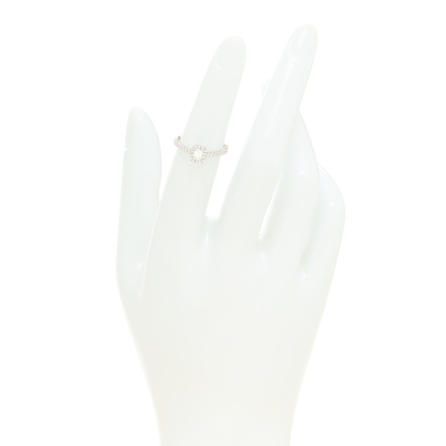 Tiffany Platinum Diamond .20ct Soleste Emerald Cut Engagement Ring 48 4.5 2 of 6