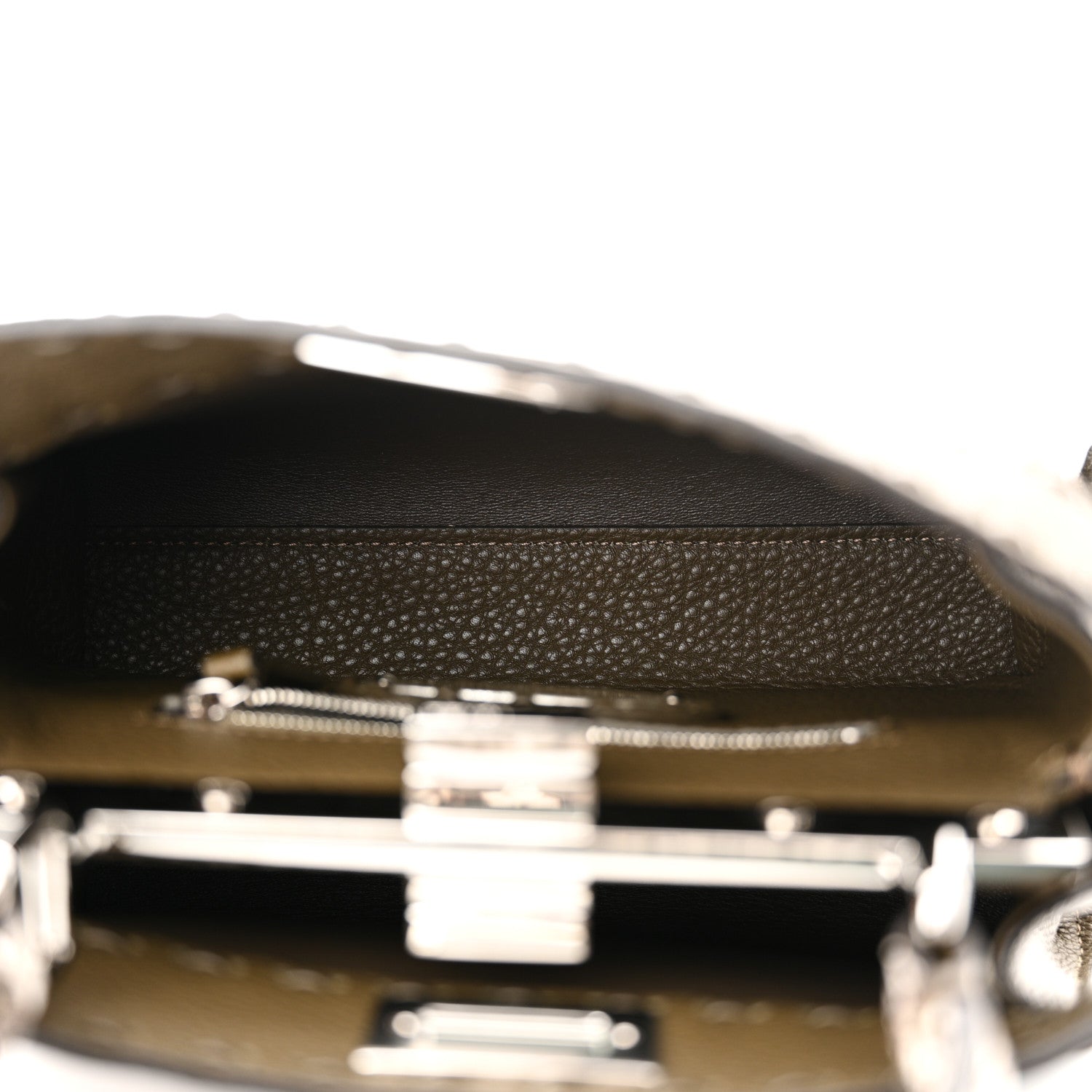 Fendi Cuoio Romano Snakeskin Selleria Mini Peekaboo Iconic Satchel 5 of 11