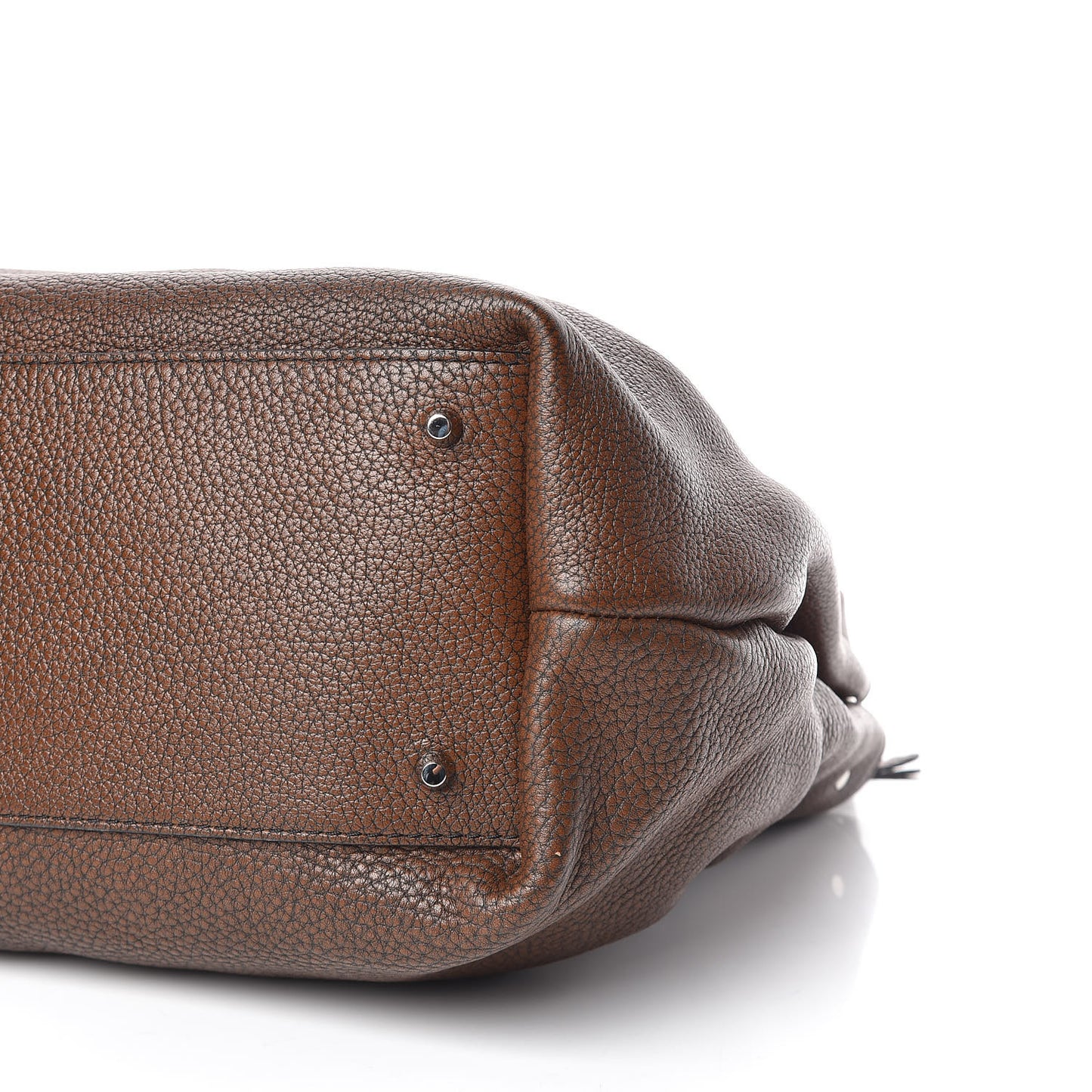 Grainy Calfskin House Check Medium Maidstone Dark Brown