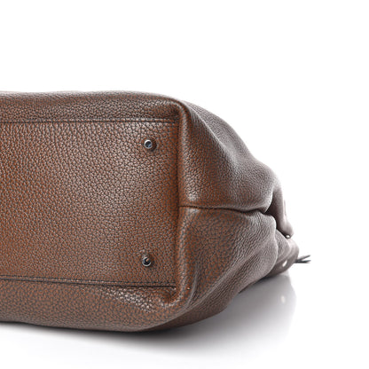 Burberry Grainy Calfskin House Check Medium Maidstone Dark Brown 8 of 9