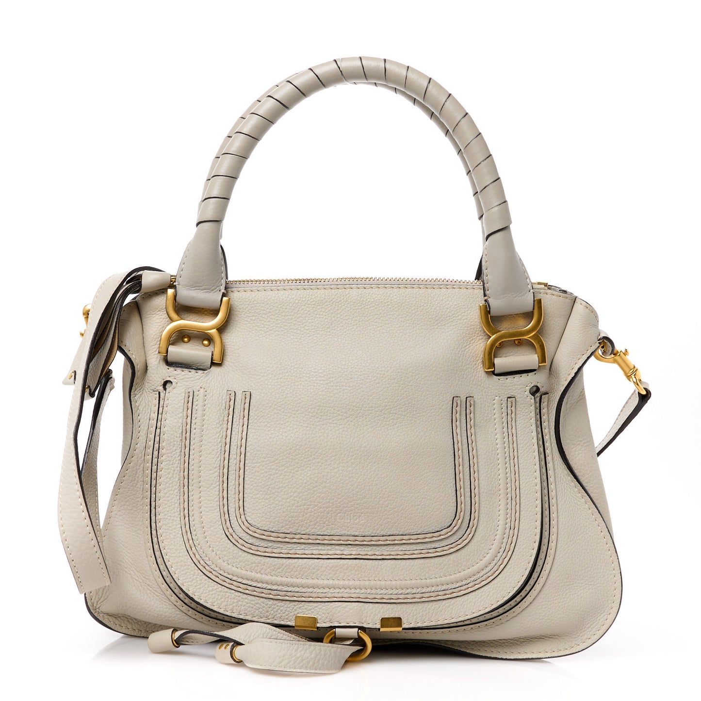 Calfskin Medium Marcie Satchel Dove