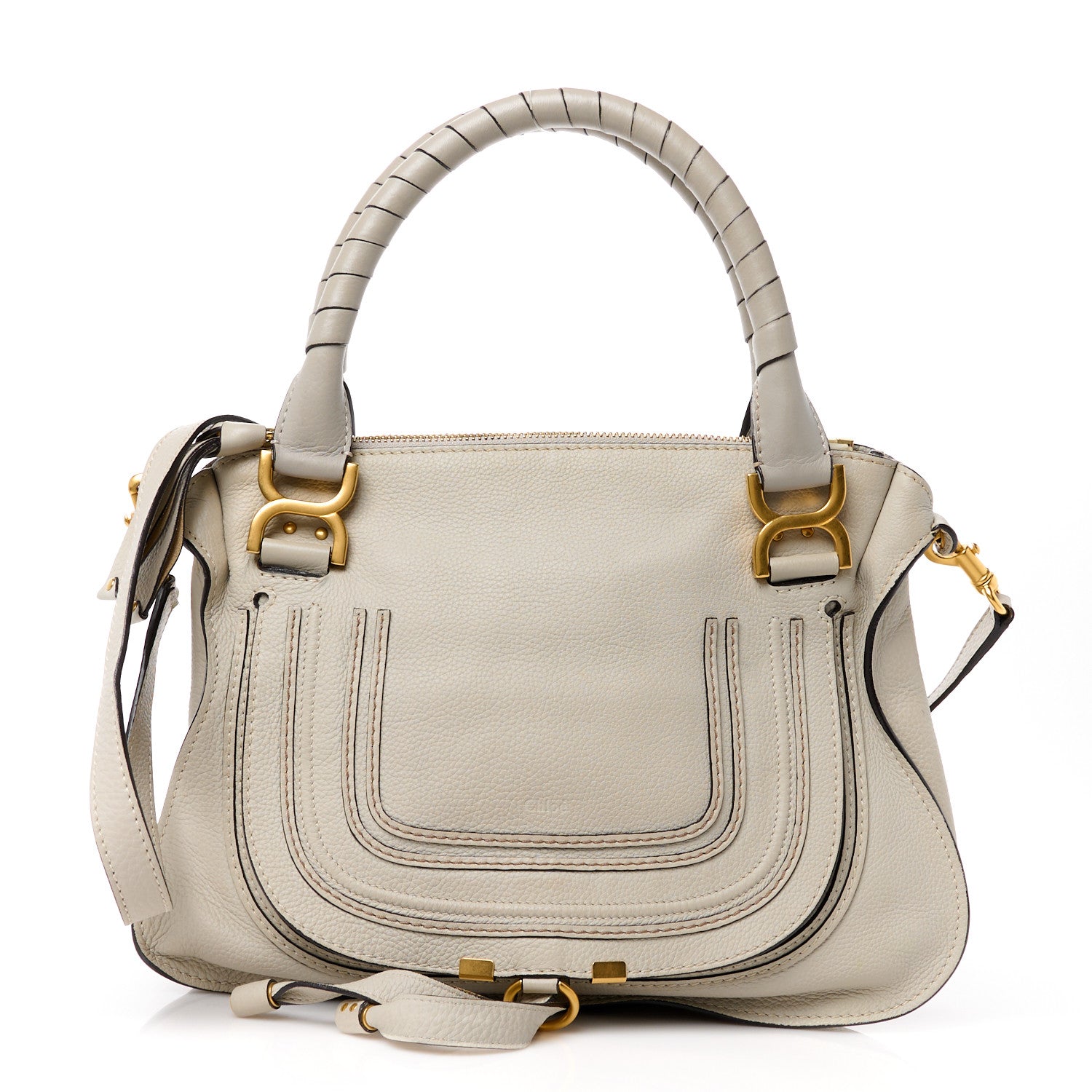 Chloe Calfskin Medium Marcie Satchel Dove 1 of 14