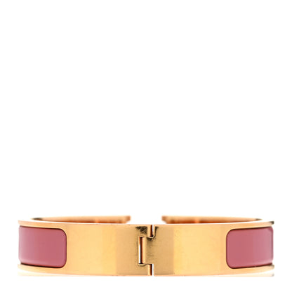 Hermes Enamel Narrow Clic Clac H Bracelet PM Rose Patch 3 of 5