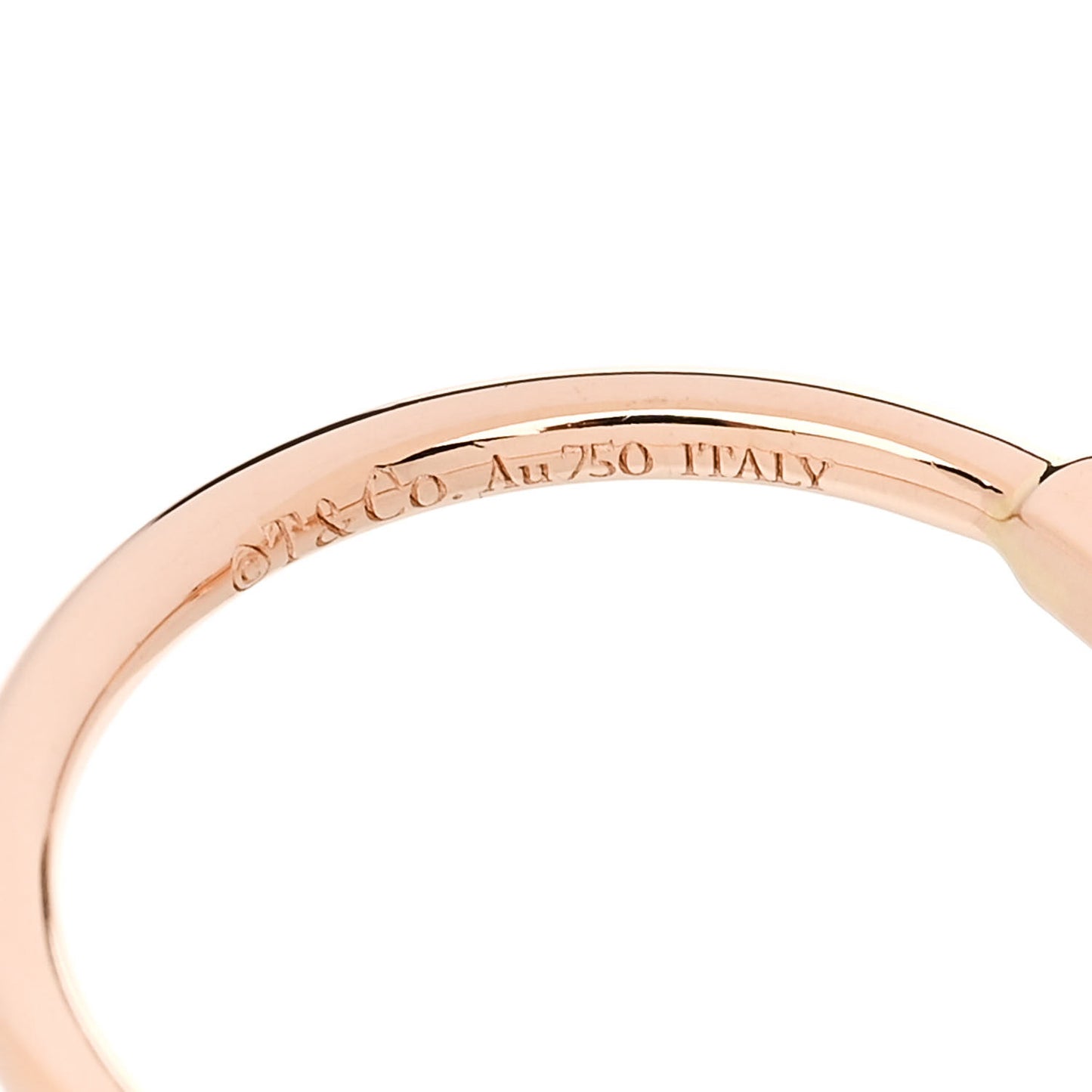 18K Rose Gold T Wire Ring 54 7
