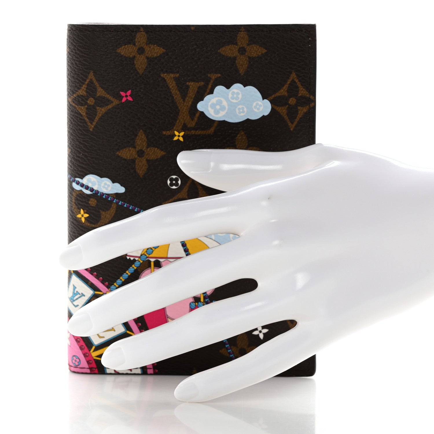 Louis Vuitton Monogram 2020 Christmas Animation Big Wheel Passport Cover Rose Ballerine 2 of 8