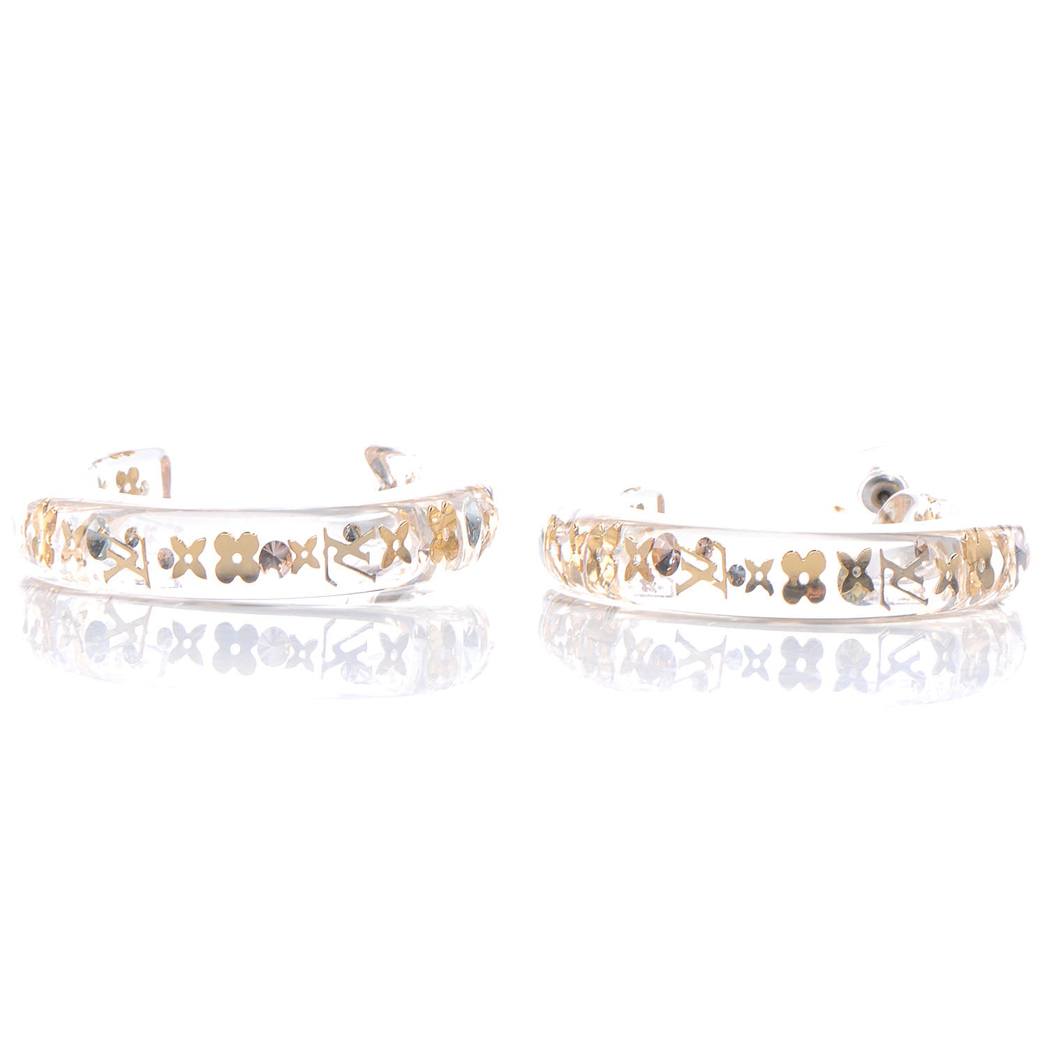 Louis Vuitton Inclusion Hoop Earrings Transparent 3 of 4