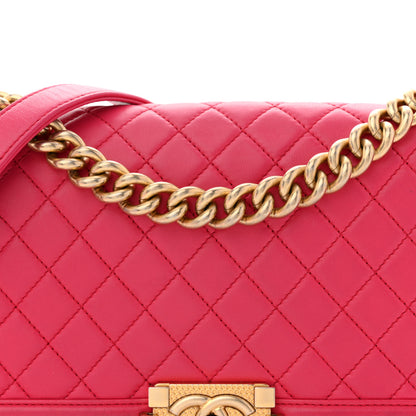 Chanel Lambskin Quilted Medium Boy Flap Fuchsia 8 of 14