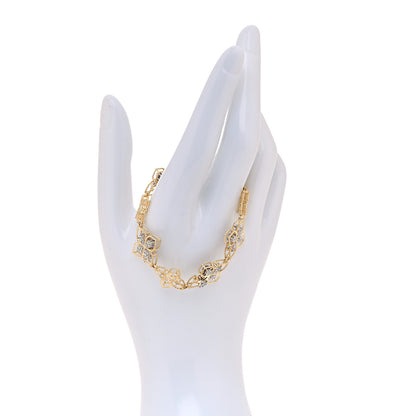 Roberto Coin 18K Yellow White Gold Diamond Princess Flower Dubai Bracelet 2 of 5
