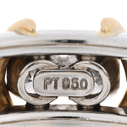 Tiffany Platinum 18K Yellow Gold Diamond Schlumberger Sixteen Stone Ring 52 6 7 of 7