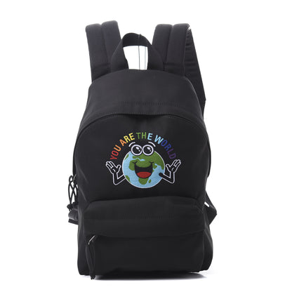 Balenciaga Nylon Embroidered You Are The World Explorer Backpack S Black 1 of 9