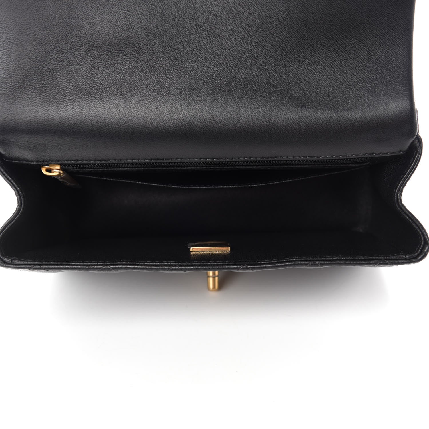 Chanel Lambskin Quilted Mini Top Handle Rectangular Flap Black 5 of 11