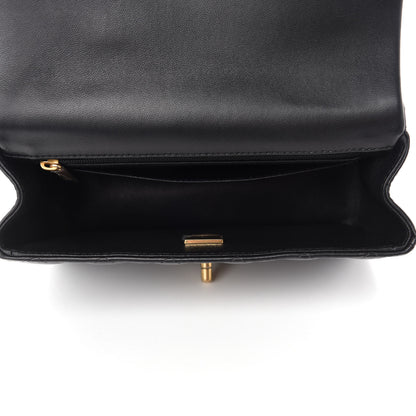 Chanel Lambskin Quilted Mini Top Handle Rectangular Flap Black 5 of 11
