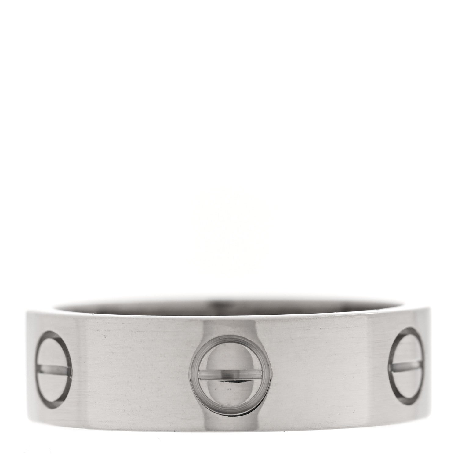 Cartier 18K White Gold 5.5mm LOVE Ring 58 8.25 3 of 4