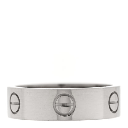 Cartier 18K White Gold 5.5mm LOVE Ring 58 8.25 3 of 4