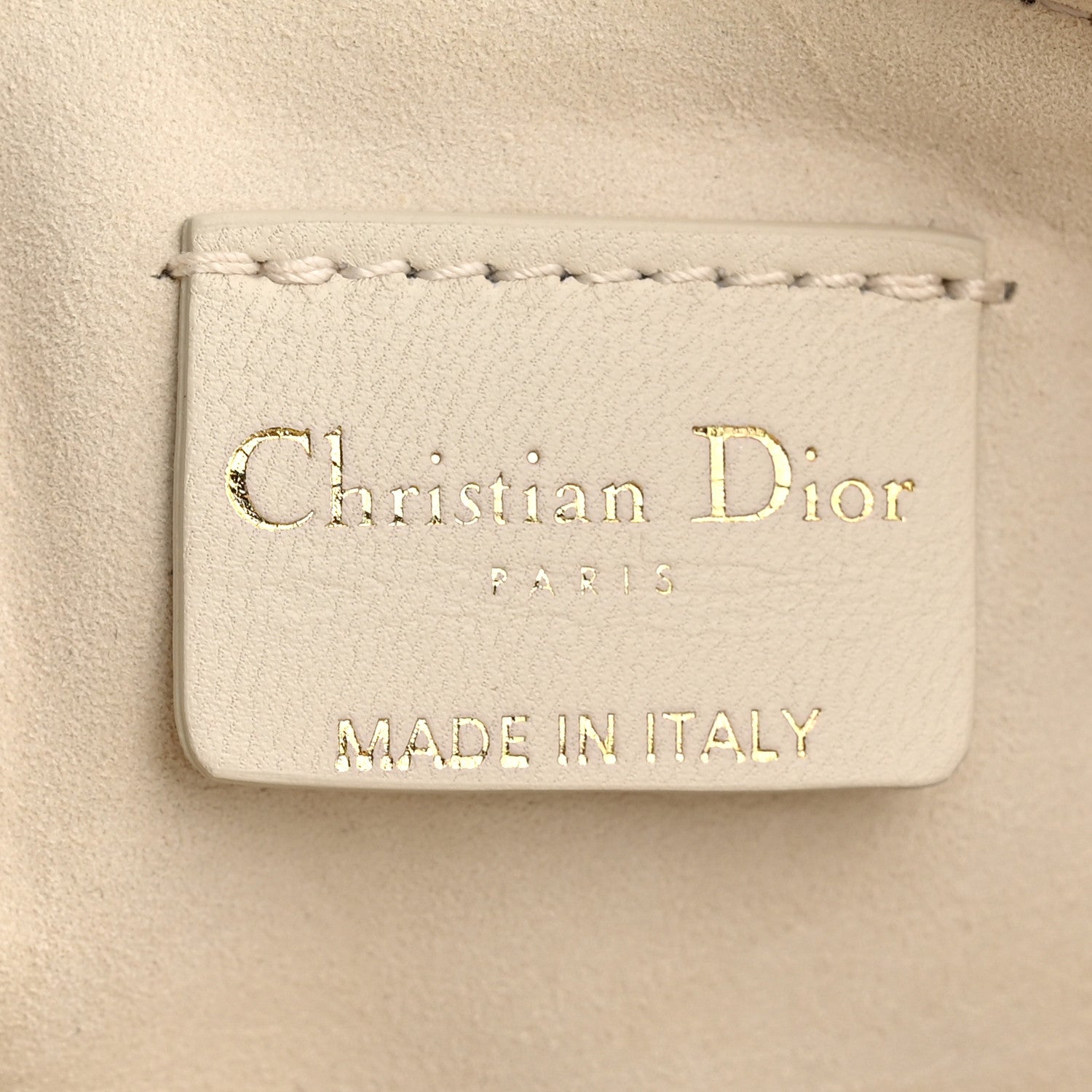 Christian Dior Lambskin Cannage Dior Club Bag  Dusty Ivory 6 of 11