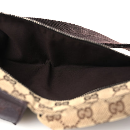 Gucci GG Monogram Double Pocket Belt Bag Dark Brown 5 of 13
