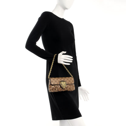 Gucci Crystal Monogram Babouska Clutch Dark Brown 2 of 7