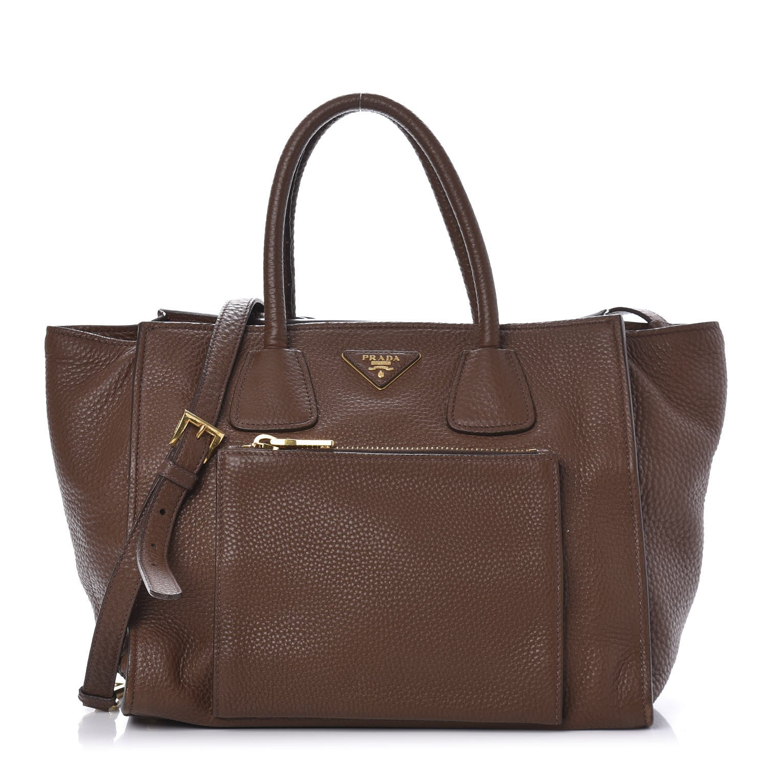 Prada Vitello Daino Shopping Tote Bruciato 1 of 9