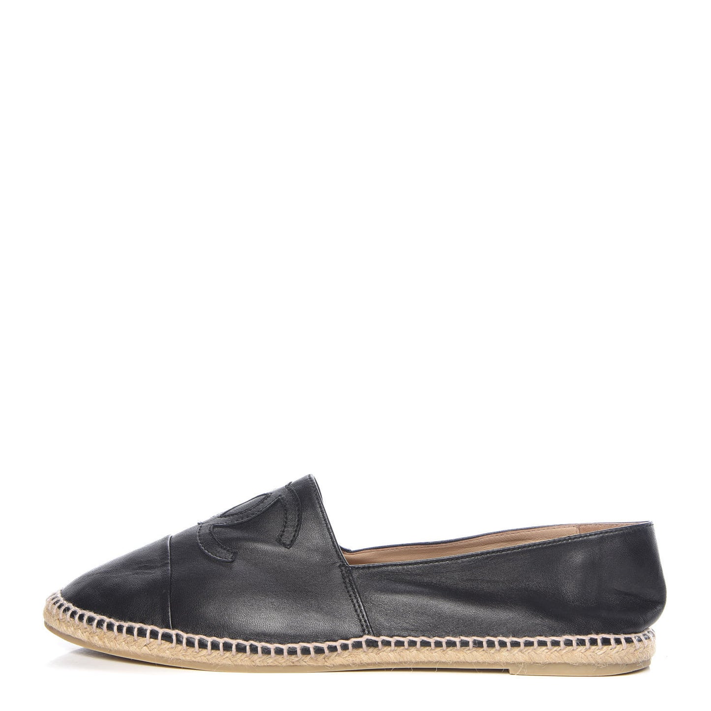Lambskin CC Mens Espadrilles 45 Black