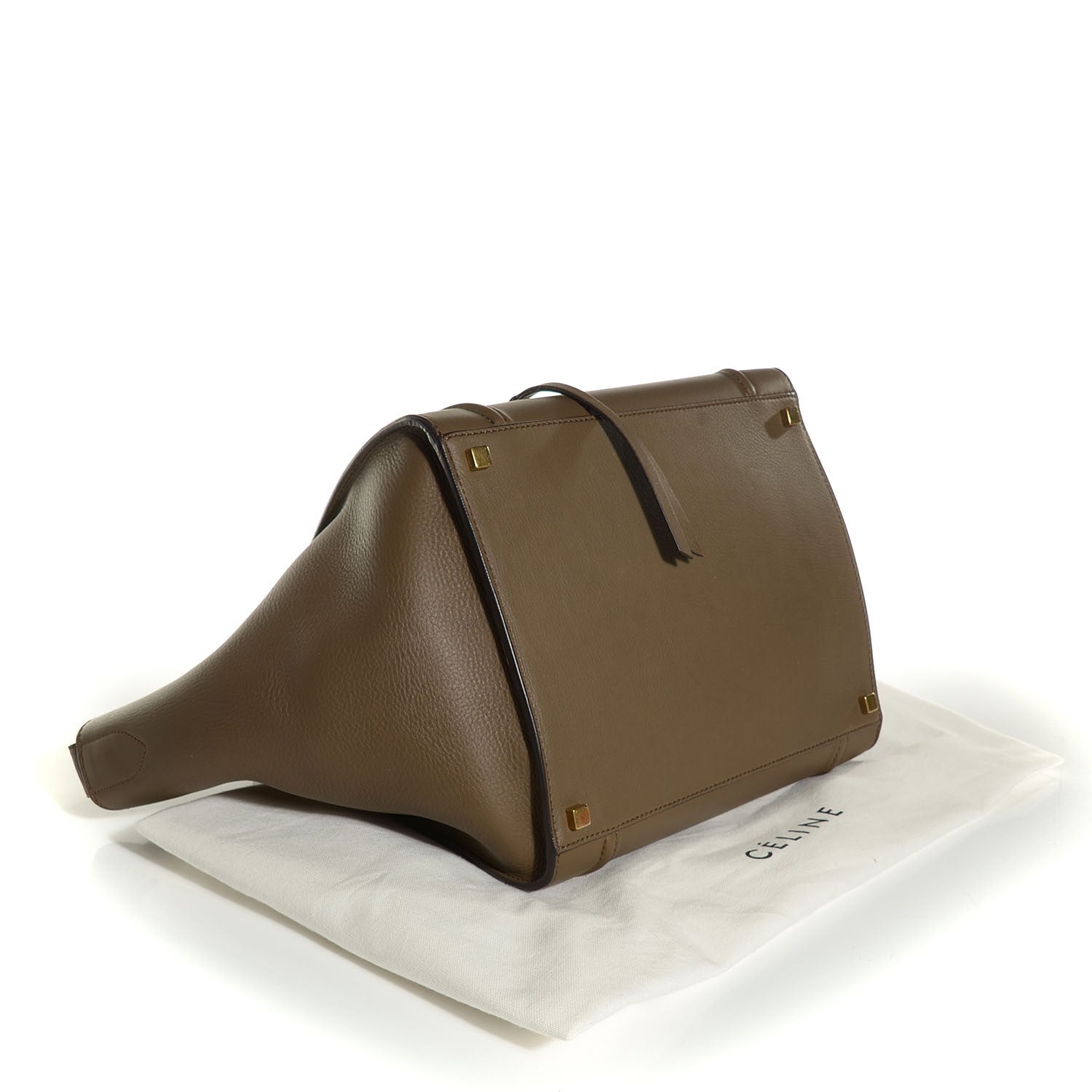 Celine Supple Calfskin Medium Phantom Luggage Khaki 4 of 9