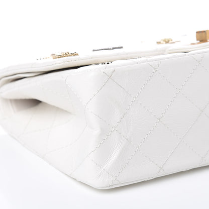 Chanel Aged Calfskin Lucky Charms 2.55 Reissue 226 Flap White 9 of 12