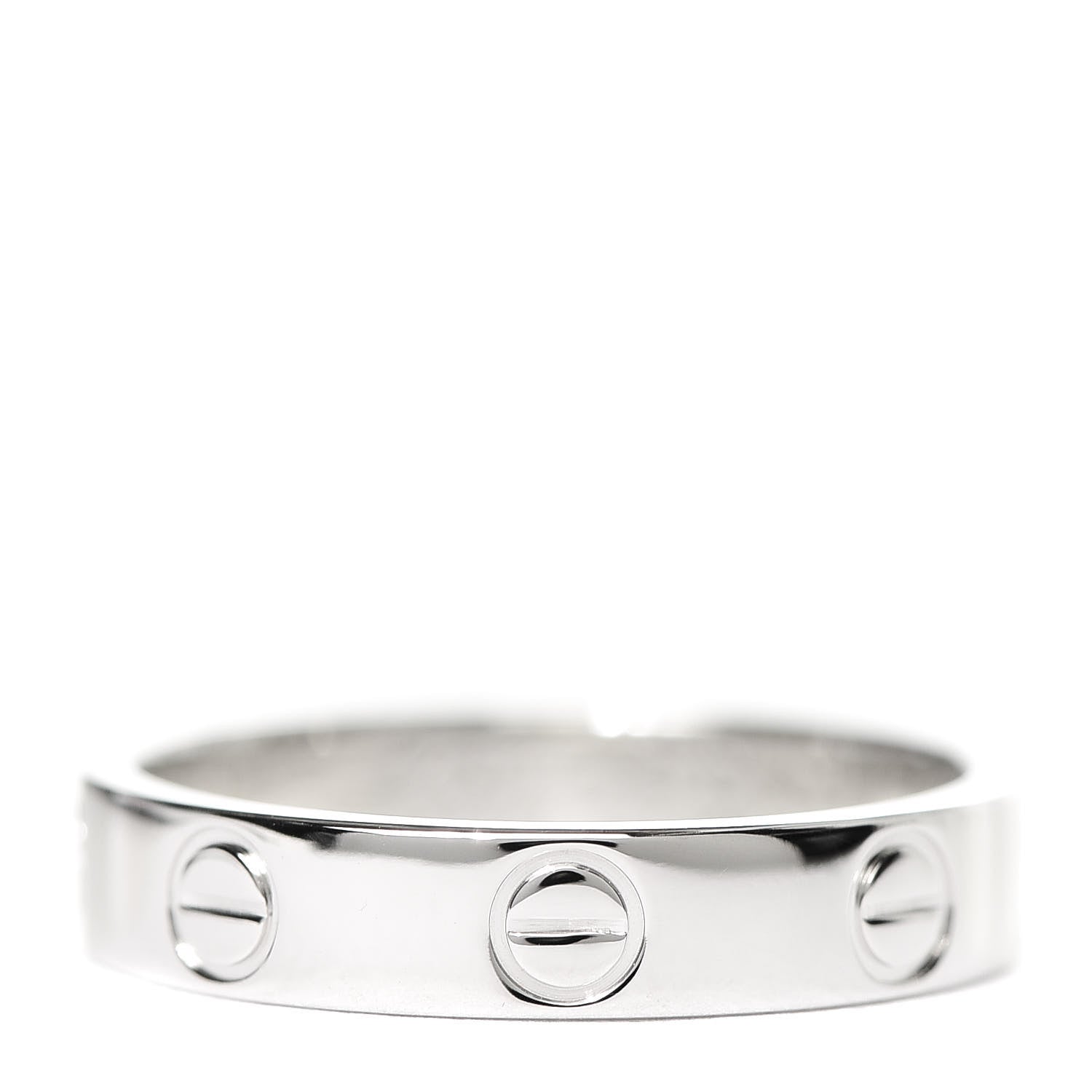 Cartier Platinum 3.5mm LOVE Wedding Band Ring 50 5.25 3 of 4