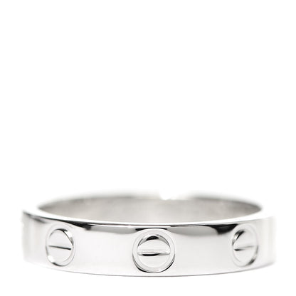 Cartier Platinum 3.5mm LOVE Wedding Band Ring 50 5.25 3 of 4