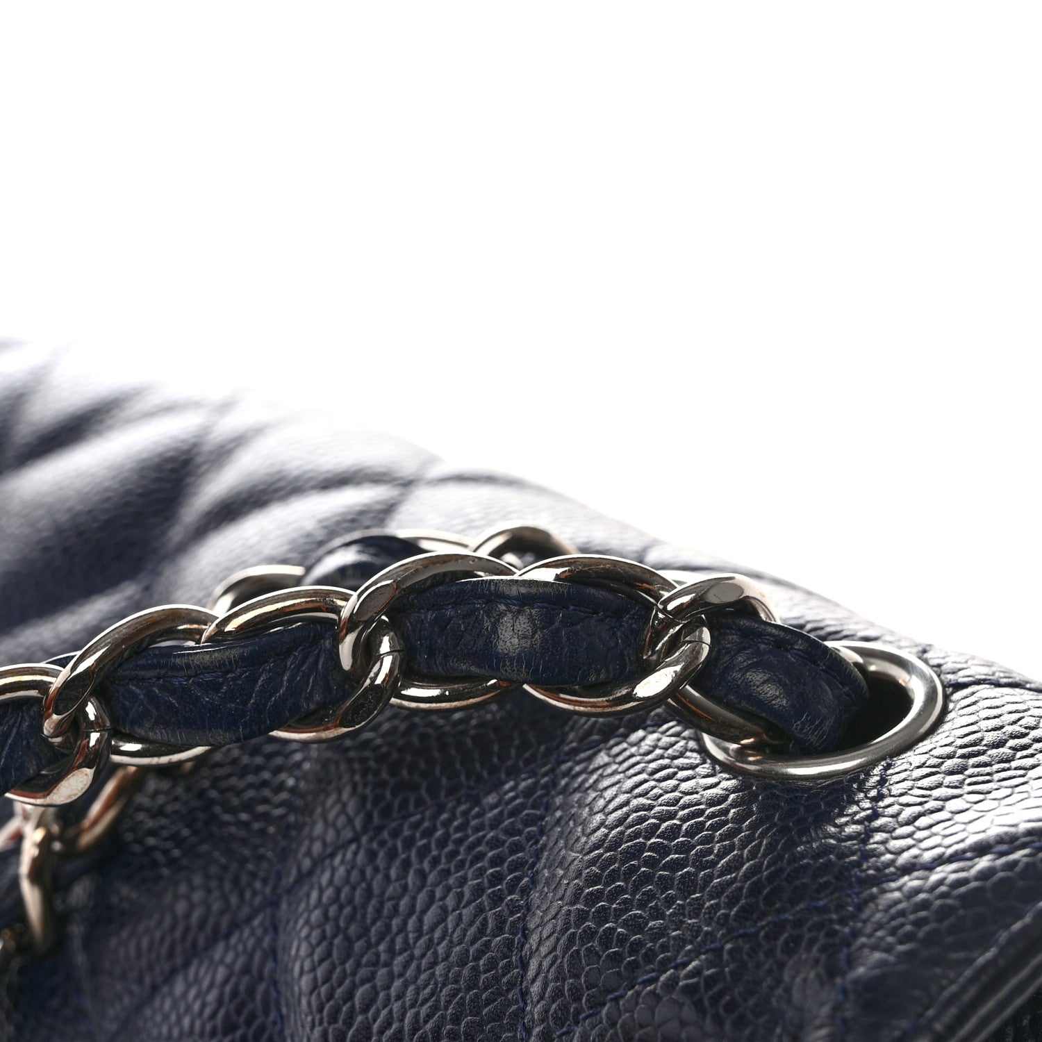 Chanel Caviar Quilted Jumbo Single Flap Navy 12 of 12