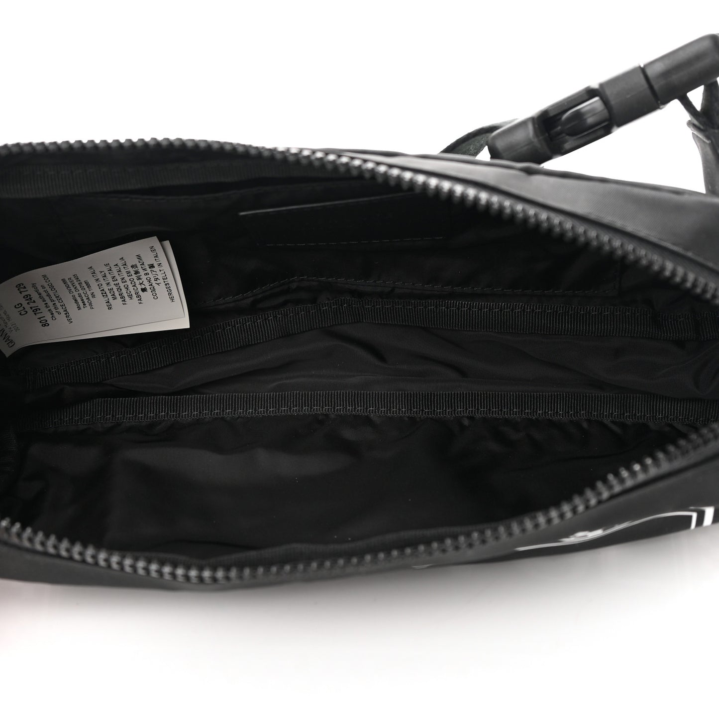 Nylon Logo Two Tone Belt Bag Black