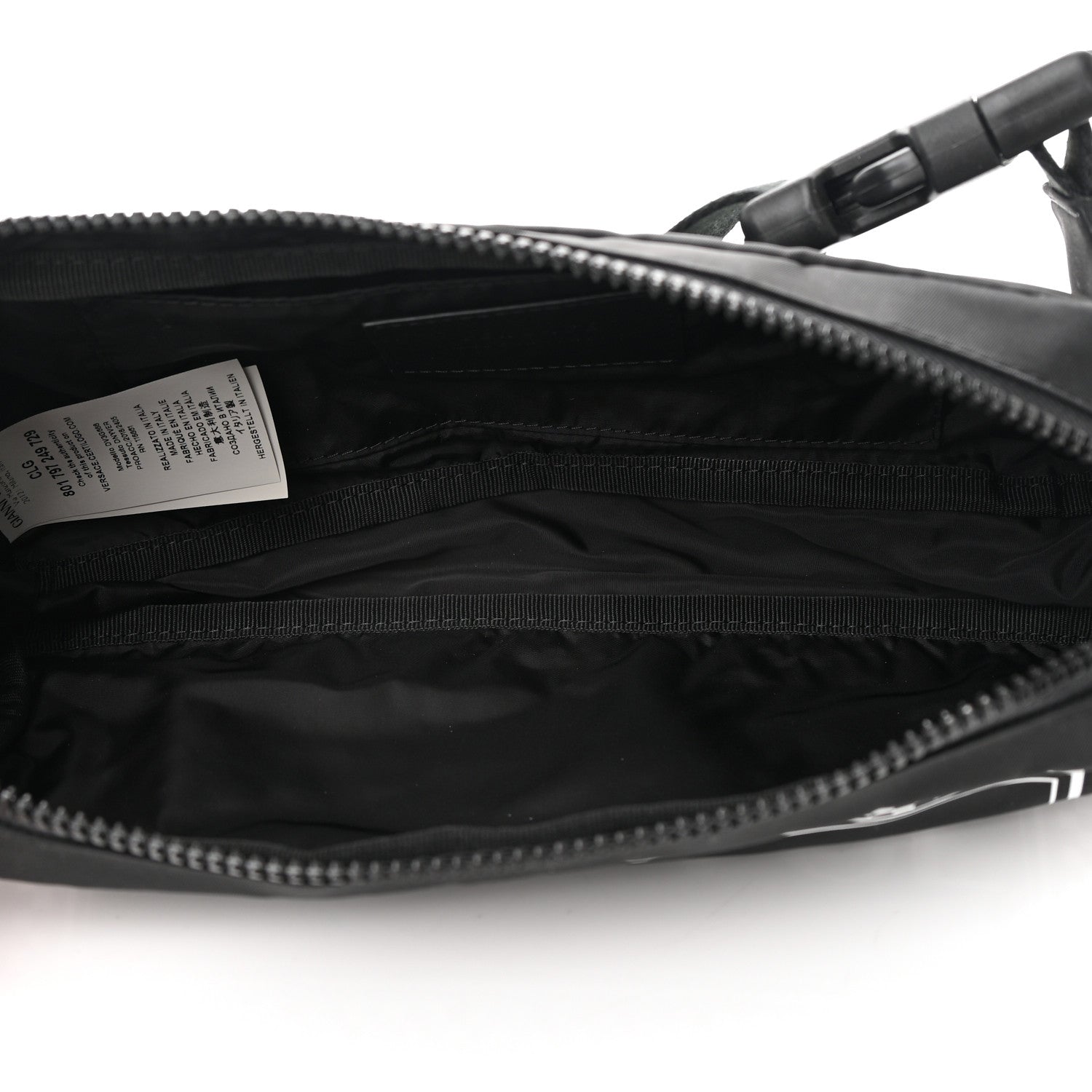Versace Nylon Logo Two Tone Belt Bag Black 5 of 11