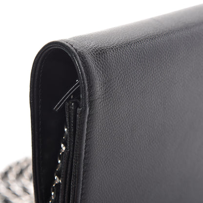 Chanel Caviar Sevruga Wallet On Chain WOC Black 20 of 22
