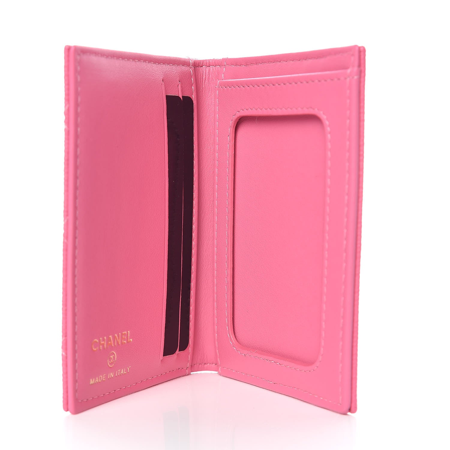 Chanel Caviar Quilted Card Holder Wallet Pink 5 of 8