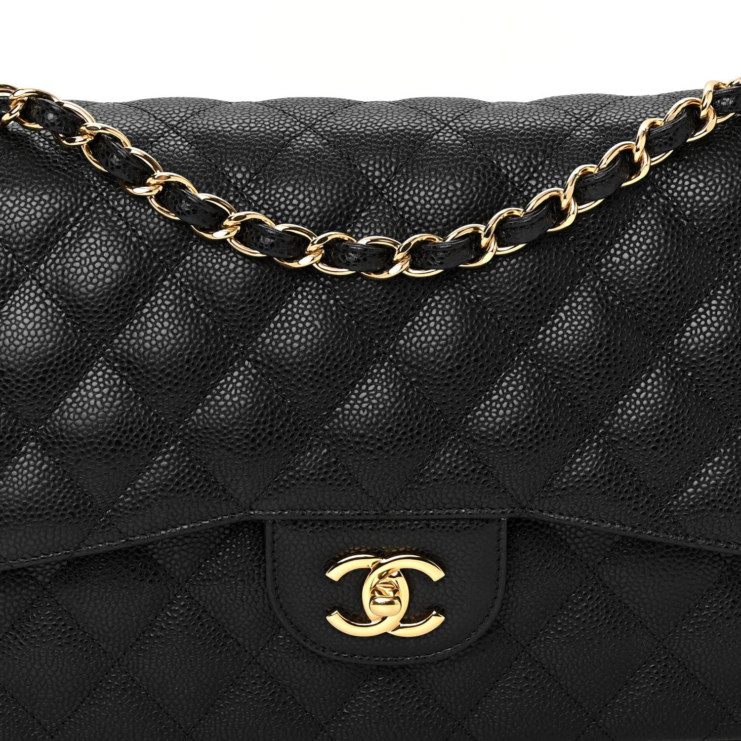 Chanel Caviar Quilted Jumbo Double Flap Black 8 of 12