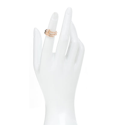 Cartier 18K Pink Gold Diamond Double Juste Un Clou Ring 53 6.25 2 of 5