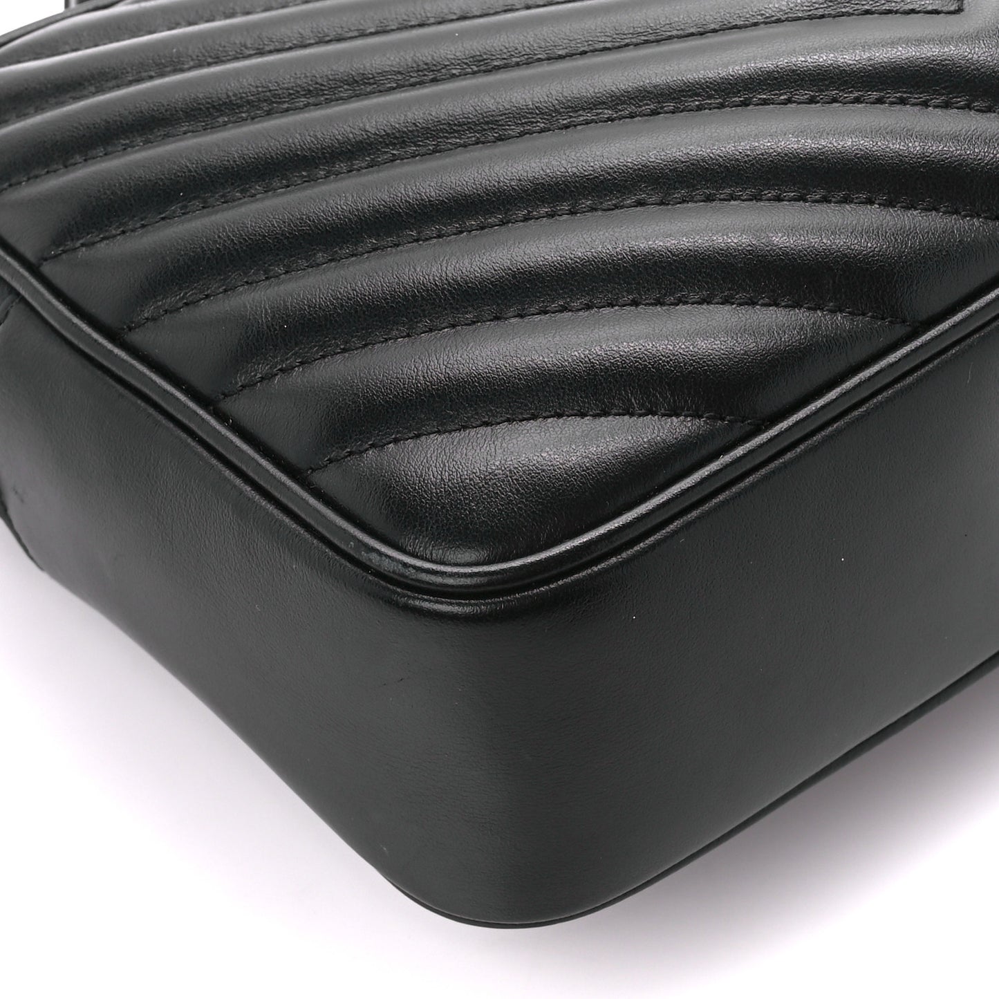 Calfskin Matelasse Monogram Lou Camera Bag Black