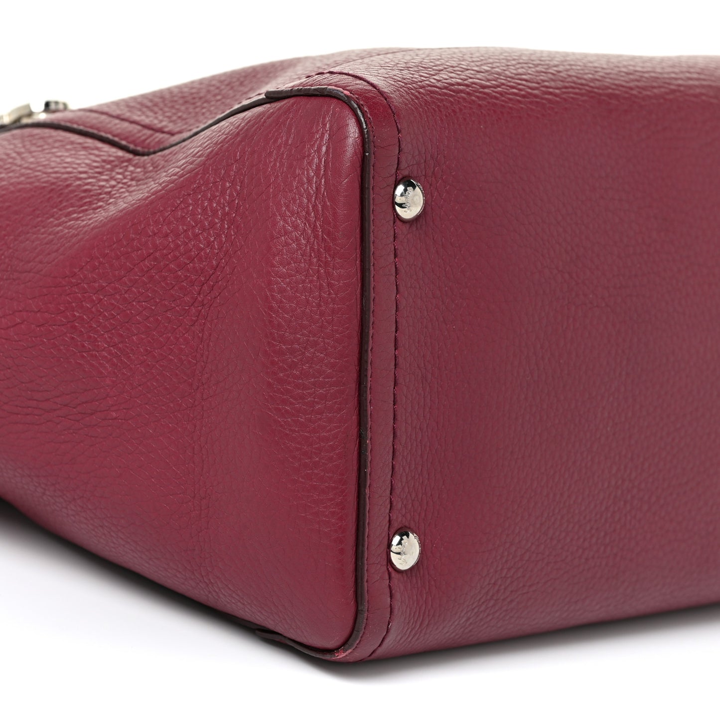 Calfskin Medium Verve Double Zip Tote Burgundy