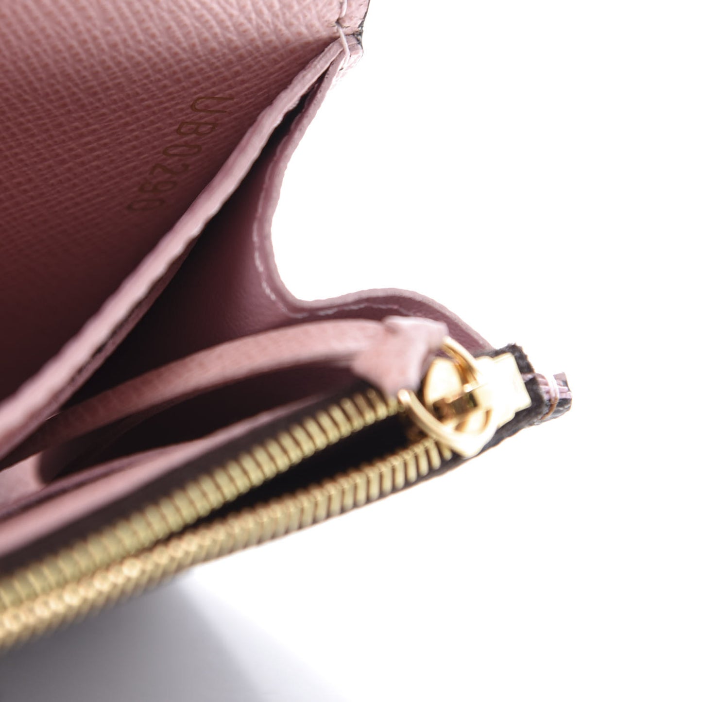 Damier Ebene Rosalie Coin Purse Rose Ballerine