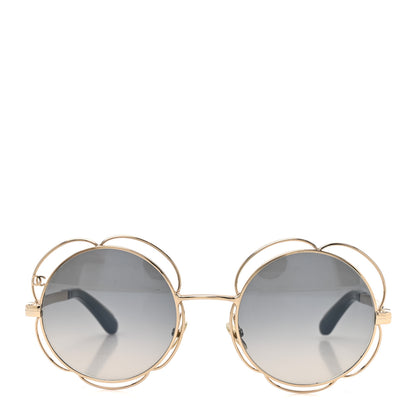 Chanel Metal Round Camellia Sunglasses 71573 Gold 2 of 7